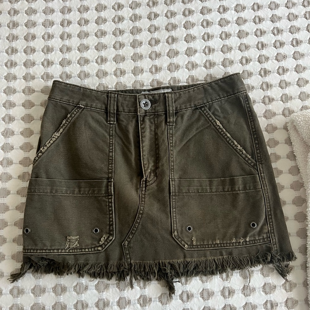 Denim free people skirt